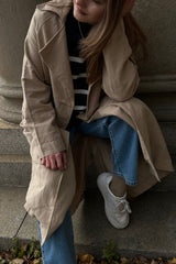 SCANDI GIRL CLASSIC TRENCH COAT (BEIGE) Jacket LA 