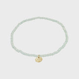 INDIE BRACELET, PILGRIM, aqua beaded bracelet, gold charm bracelet, boho gold bracelet 