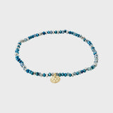 INDIE BRACELET, PILGRIM,  multi blue beaded bracelet, gold charm bracelet, colorful beaded jewelry, blue beaded bracelet, boho gold bracelet, beach inspired bracelet