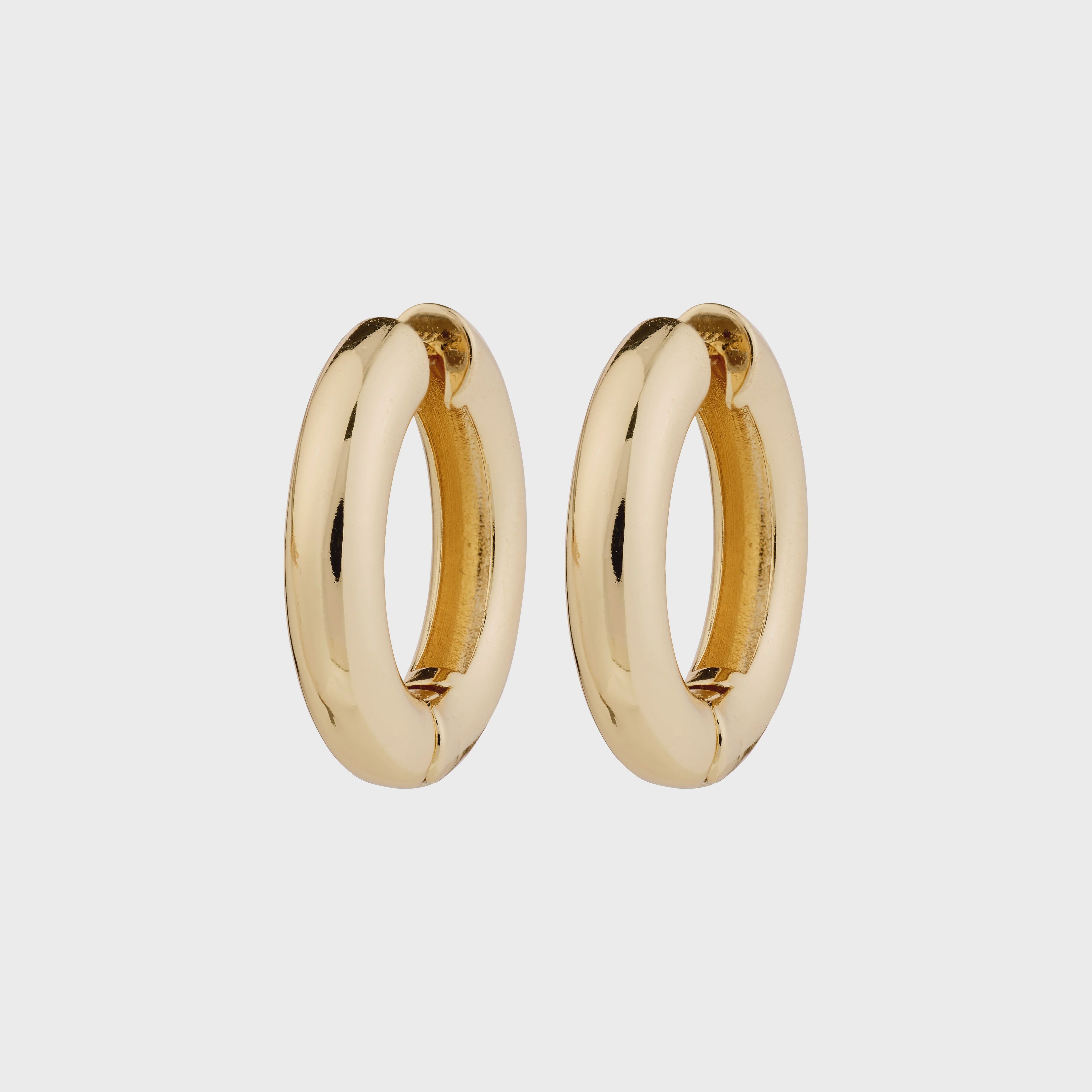 PILGRIM MARLO GOLD HOOPS, PILGRIM, chunky gold hoops, gold plated hoop earrings