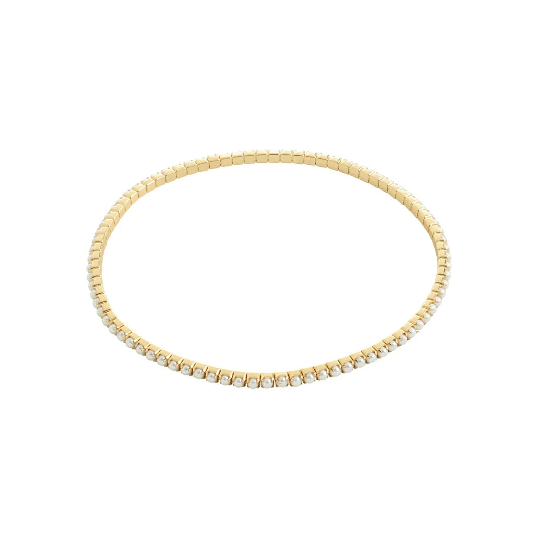 lassic pearl gold accessory, fine gold bracelet with pearls