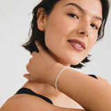 INDIE BRACELET, PILGRIM, white beaded bracelet, gold charm bracelet, minimalist gold bracelet, neutral beaded jewelry, gold plated bracelet, modern white bracelet 