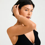 ARASH PEARL TENNIS BRACELET, PILGRIM, ilver pearl bracelet, delicate pearl tennis bracelet, minimalist silver jewelry, dainty silver bracelet 