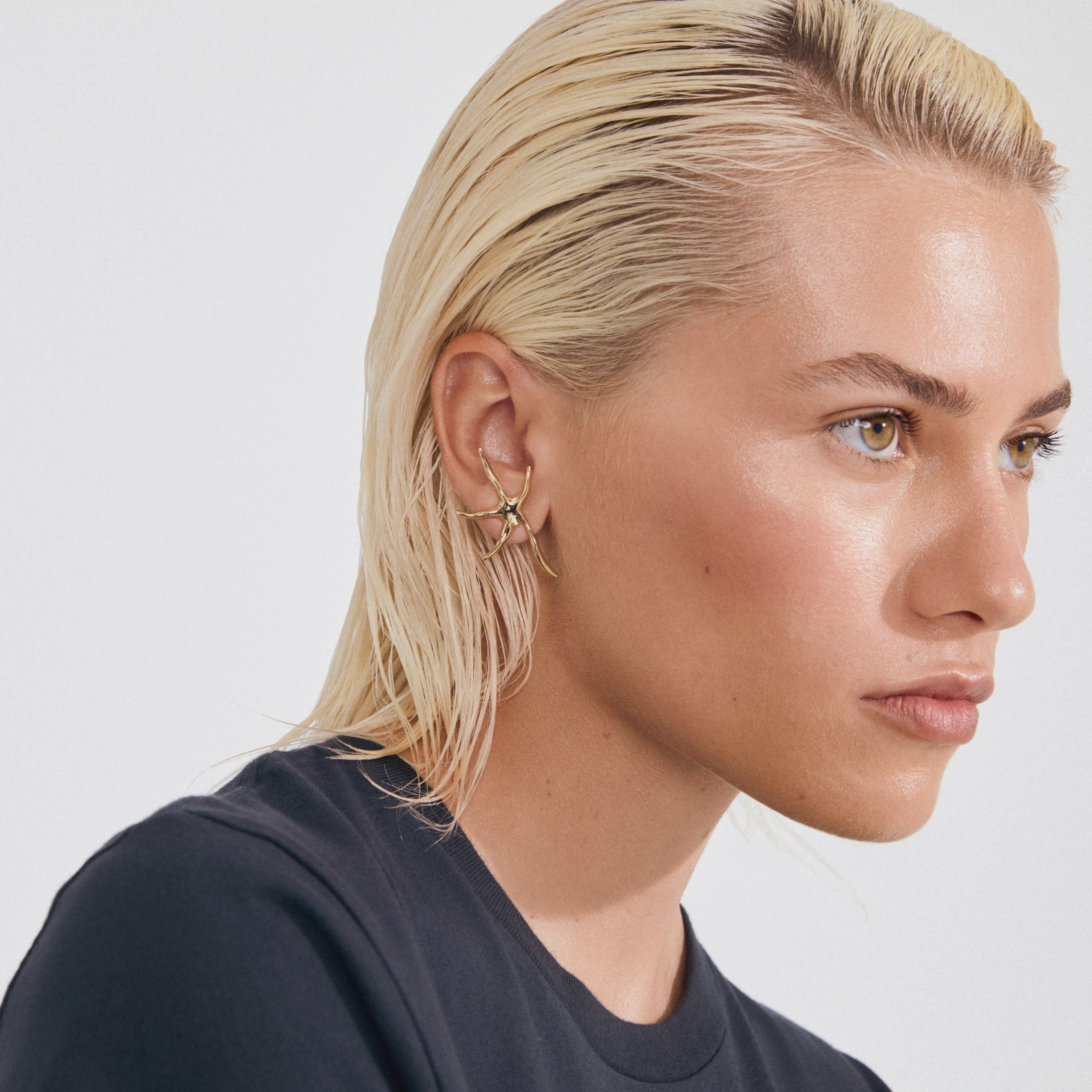 PILGRIM, gold plated starfish earrings, coastal earrings women, starfish jewelry women, beach inspired earrings, ocean inspired jewelry, gold plated earrings women, seaside jewelry, summer statement earrings, vacation jewelry women, nautical earrings women, beach vacation accessories