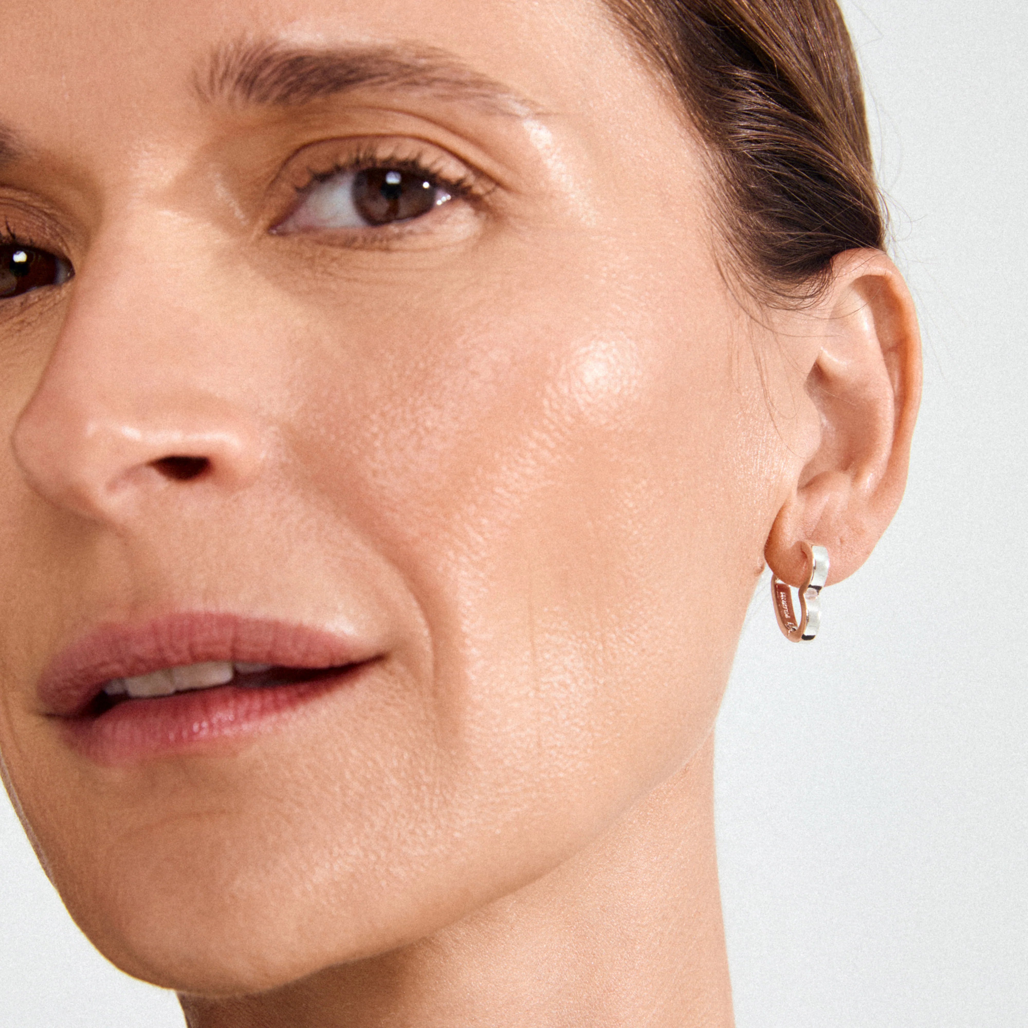 chunky silver hoop earrings, sculptural hoop earrings, silver heart jewelry, trendy womens accessories