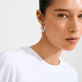minimalist silver jewelry, classic silver hoops