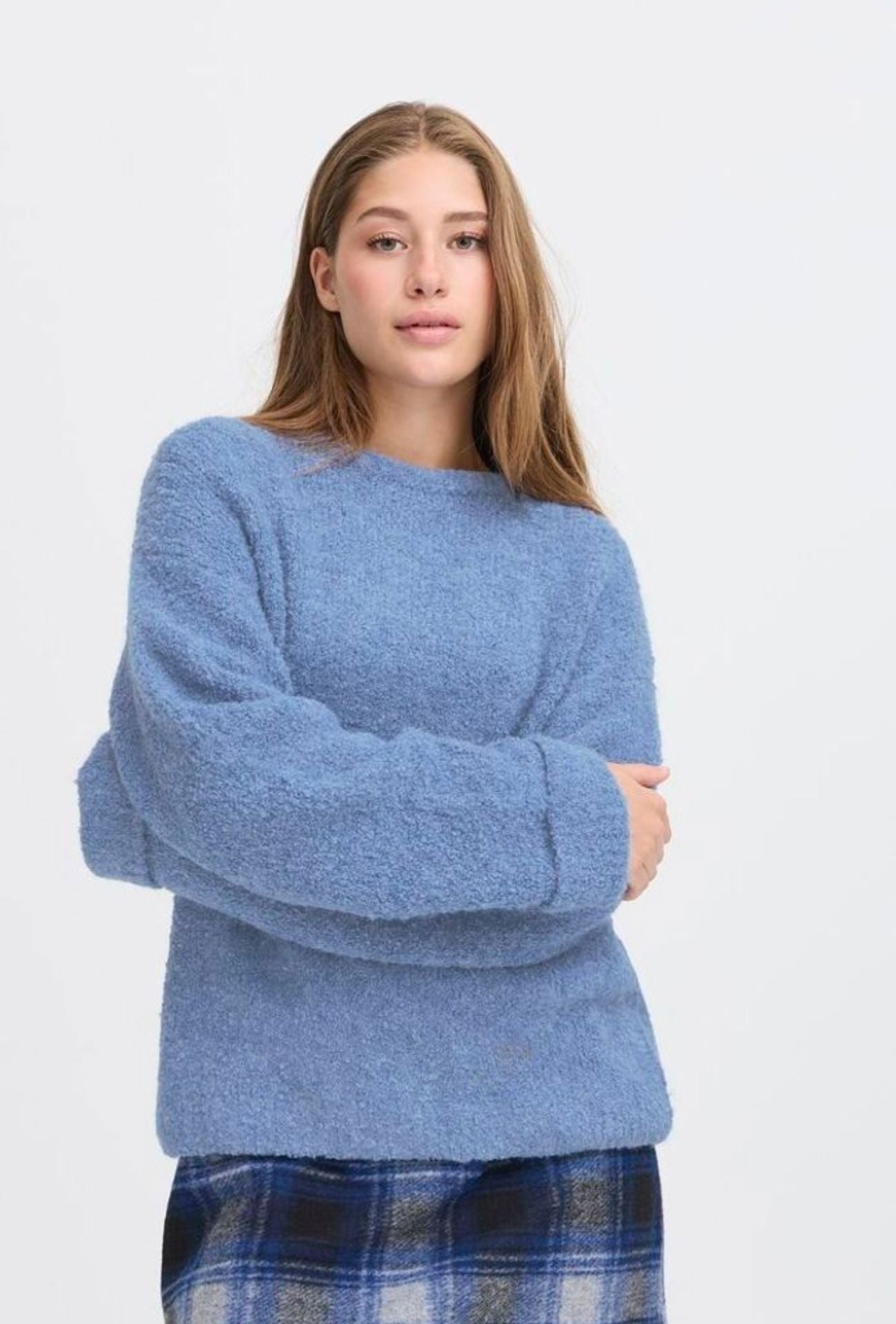 COZY BLUE KNIT Sweater, ICHI 