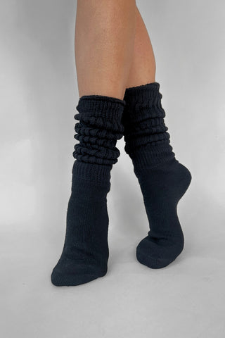 BLACK THICK SCRUNCH SOCK Accessories CAMILLE 