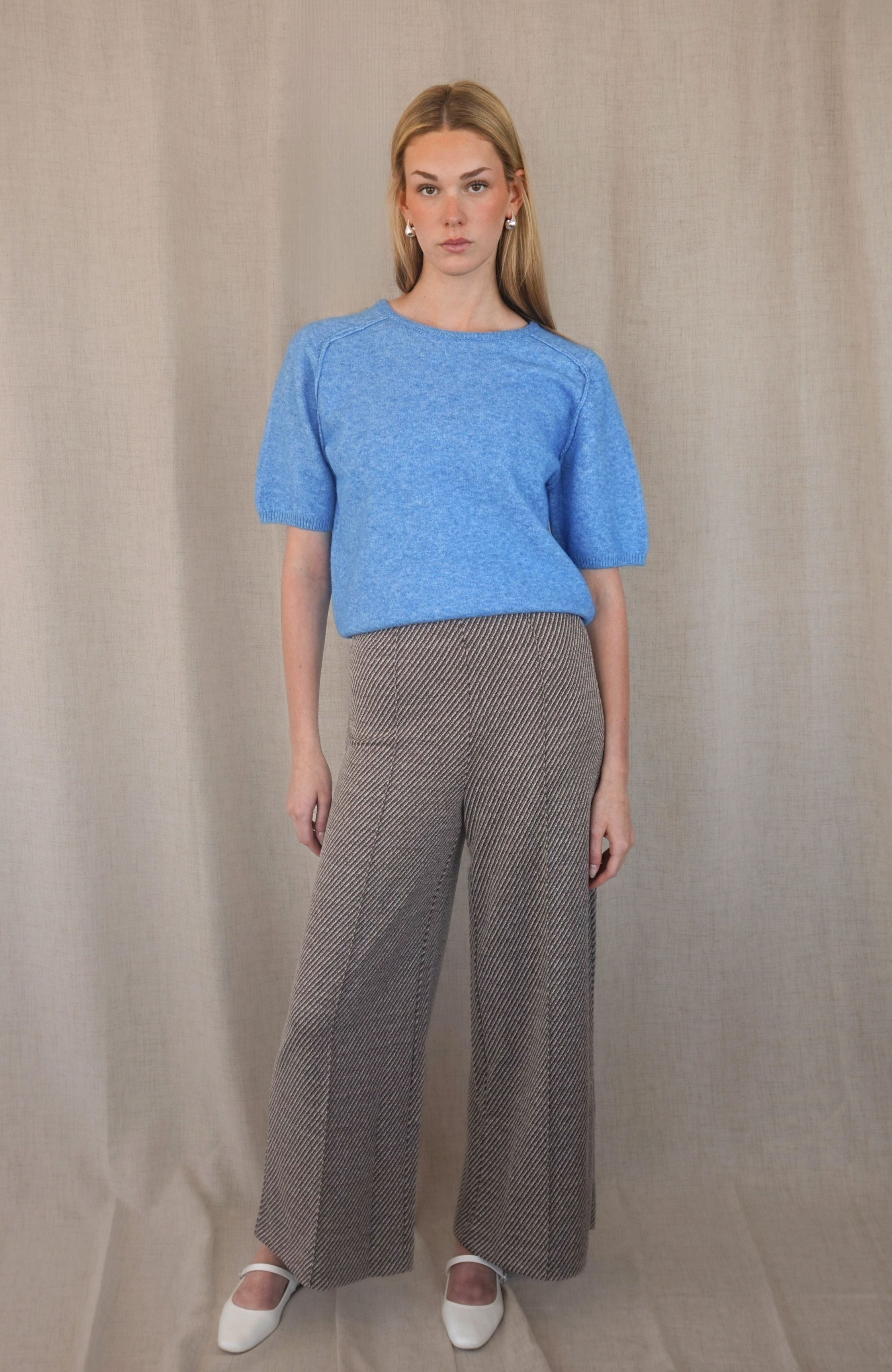 KATE TEXTURED WIDE LEG PANT
