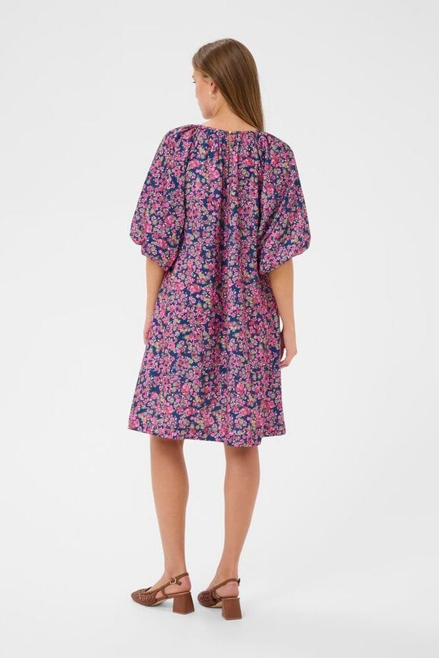 easy day dress women, feminine floral dress, short sleeve casual dress