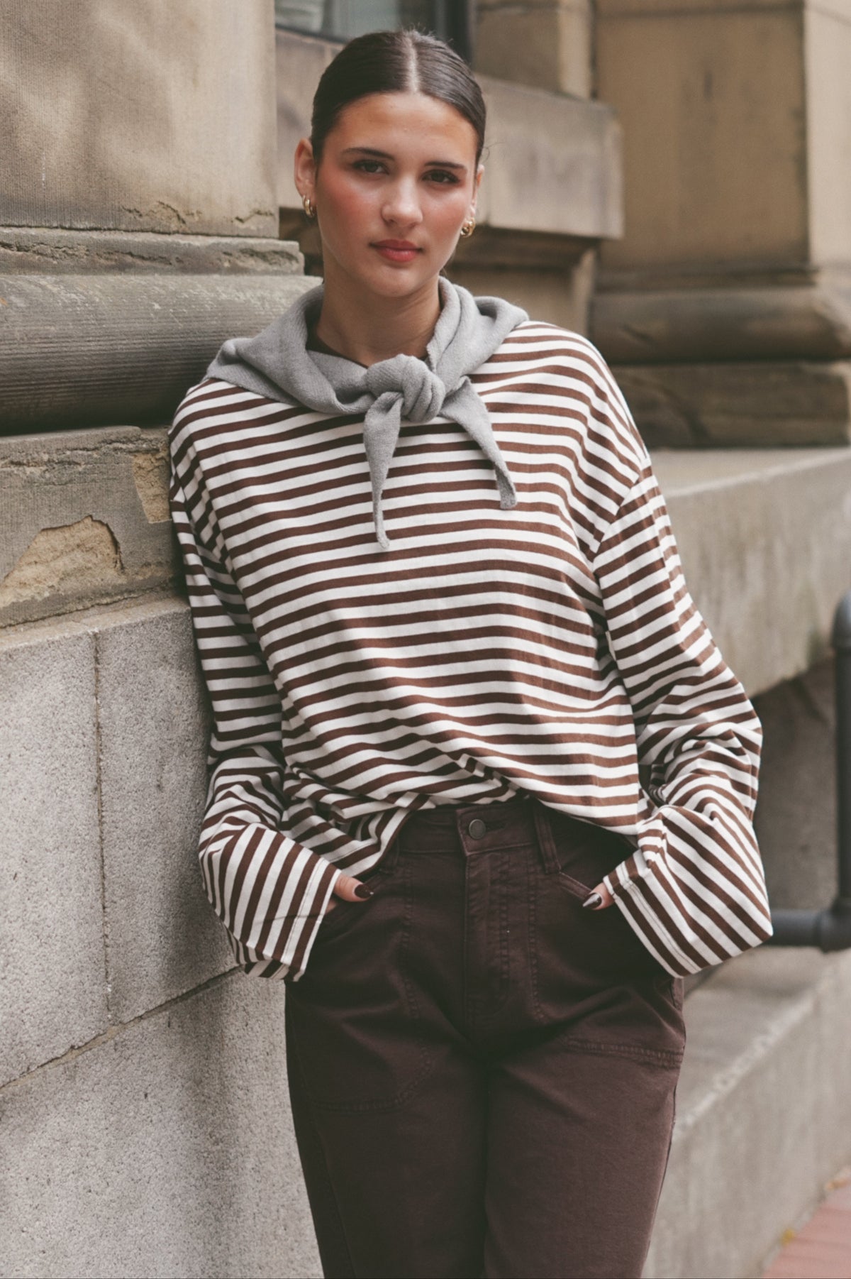 Crosby Brown Stripe Sweater