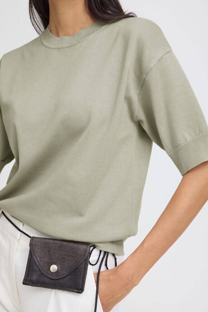 everyday knit top women, chic casual top women, spring summer knitwear, minimal knit top women