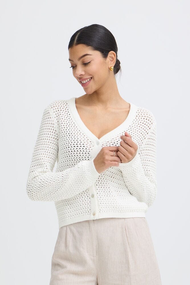 lightweight cardigan women, breathable knit cardigan, white summer cardigan, button front cardigan women, cropped knit cardigan white