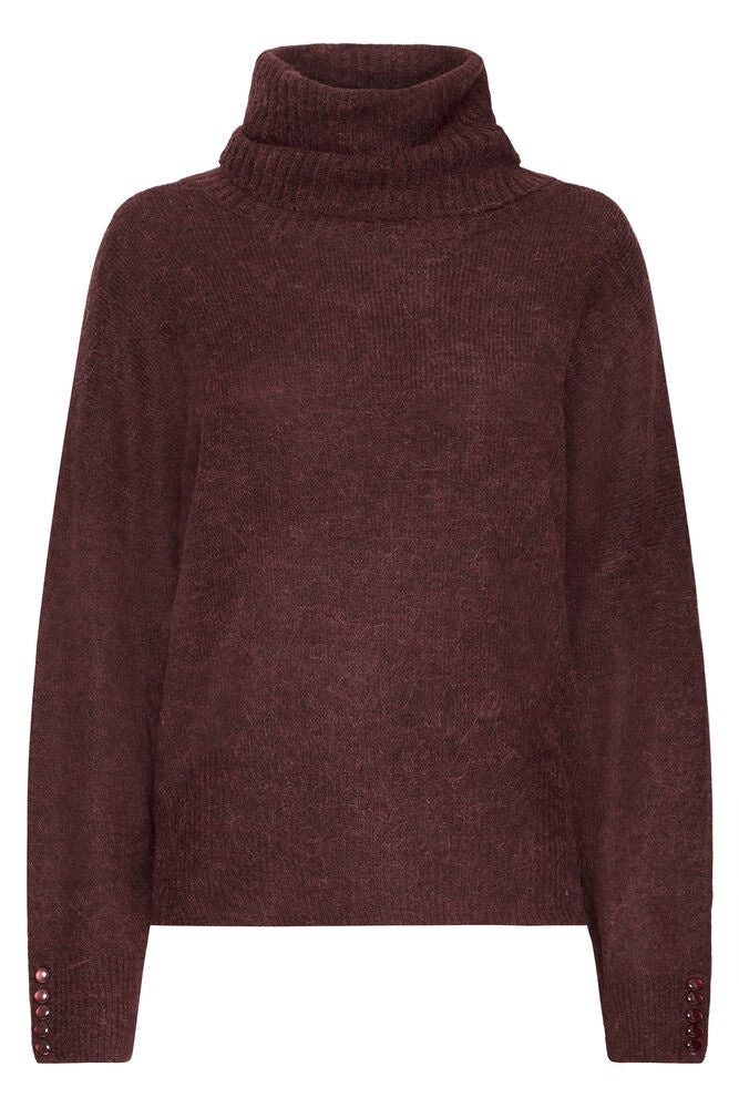 Sutton Cowl Neck Sweater- Burgundy