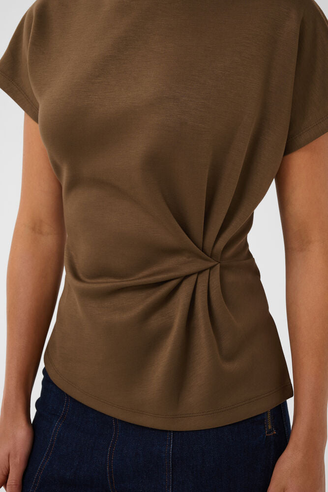 The Twist Tee- Brown