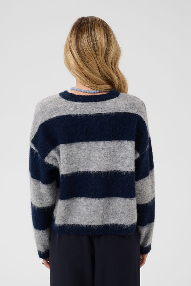 NORA BRUSHED STRIPE SWEATER