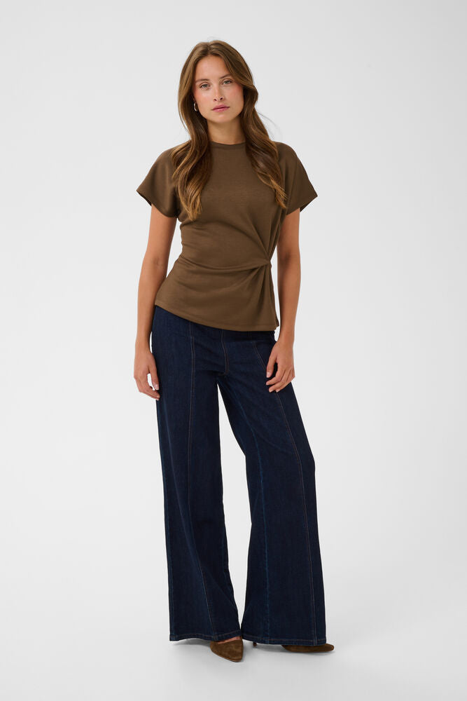 The Twist Tee- Brown