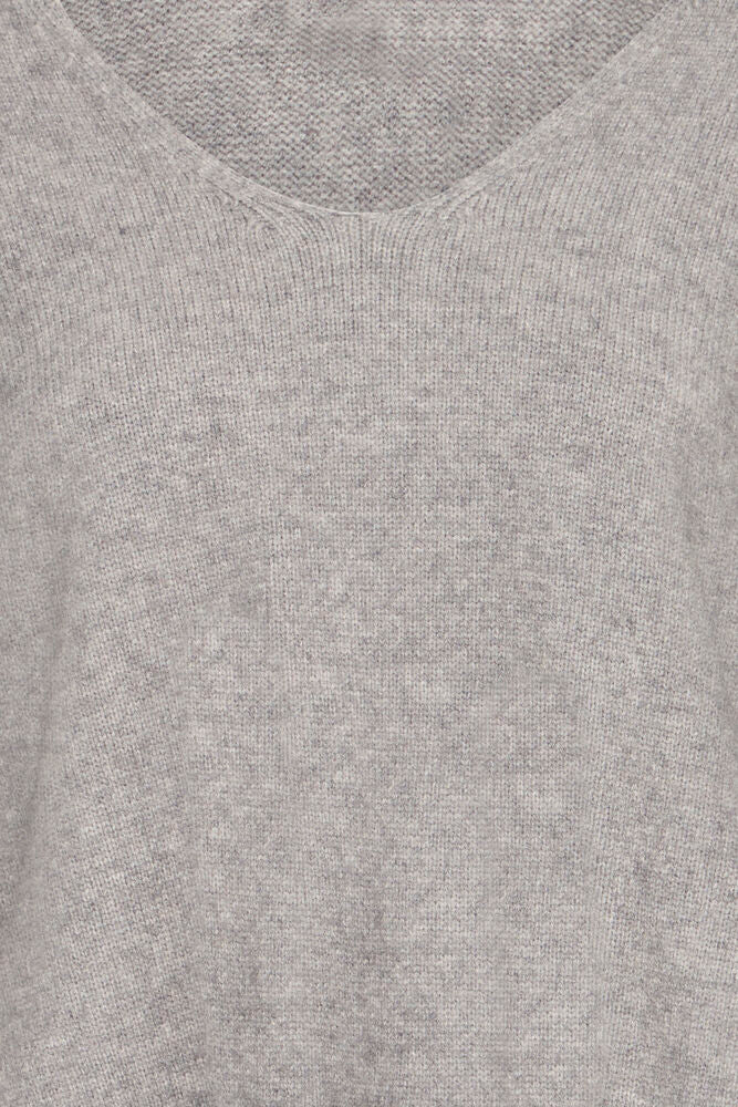 SOFT VNECK SWEATER (GREY)