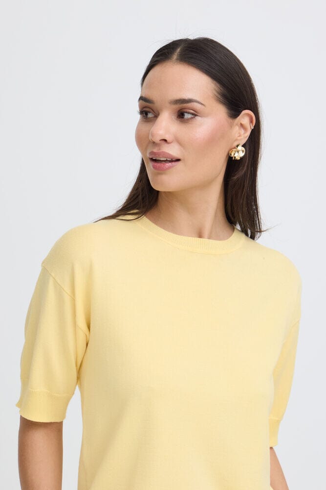 spring summer knitwear, minimal knit top women, soft fabric knit top, relaxed fit knit top women