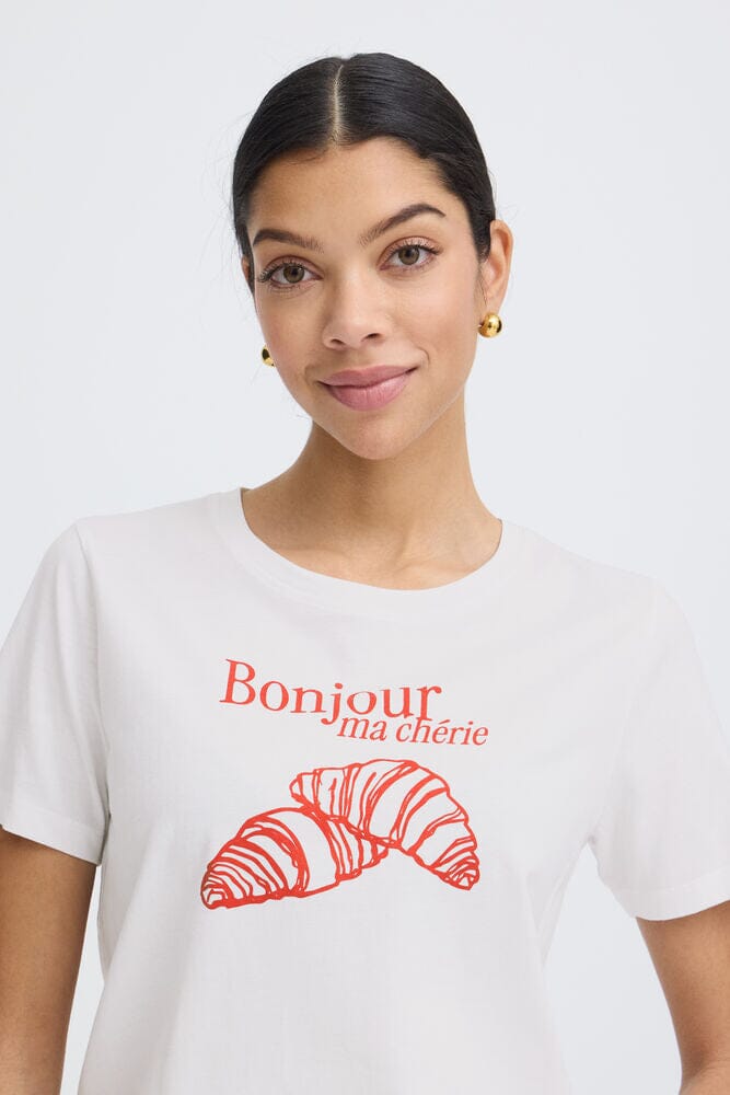 soft cotton graphic tee, relaxed fit printed shirt, everyday graphic tee women
