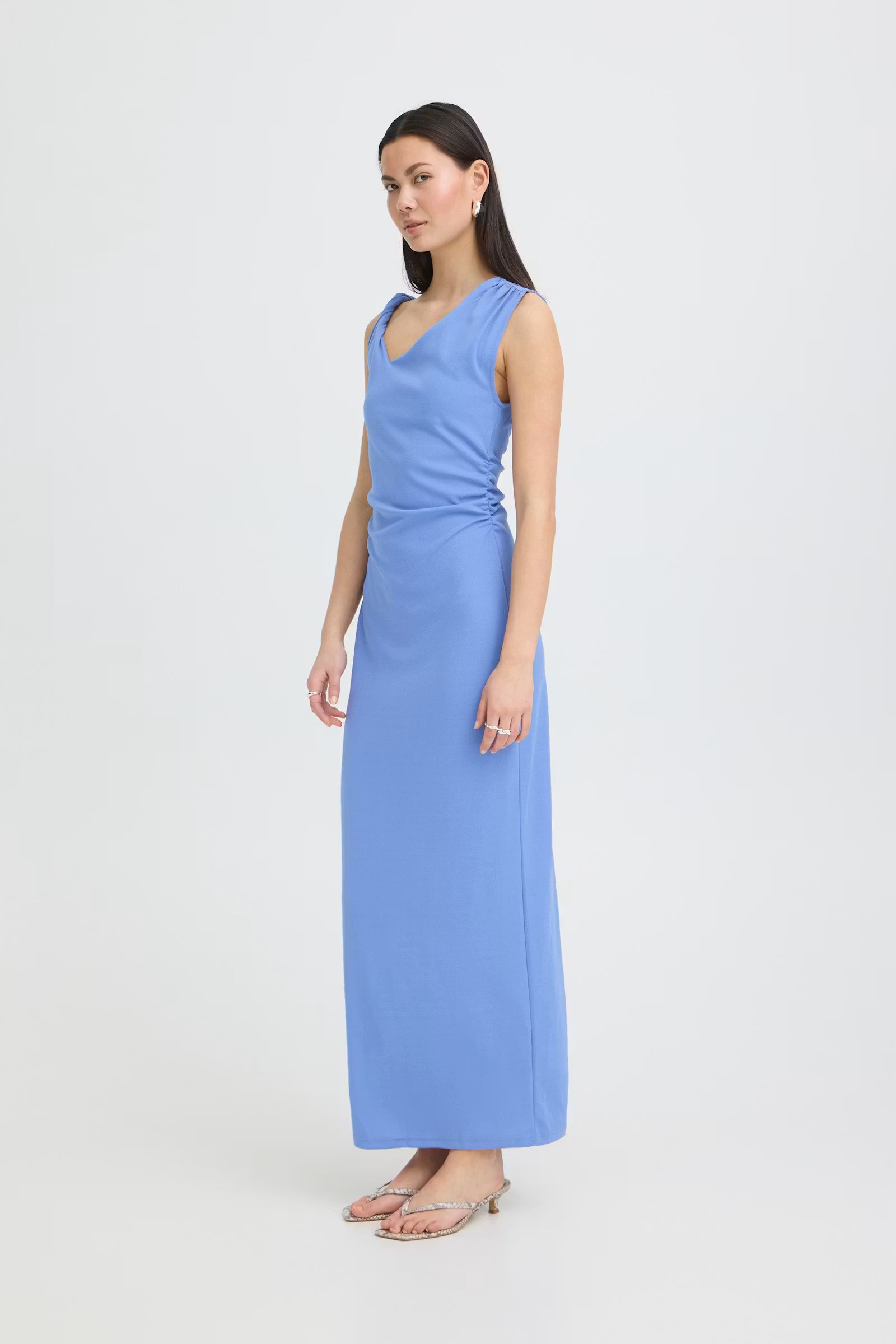 flattering maxi dress, wedding guest dress women, fitted blue maxi dress, elegant summer dress, women’s occasion dress