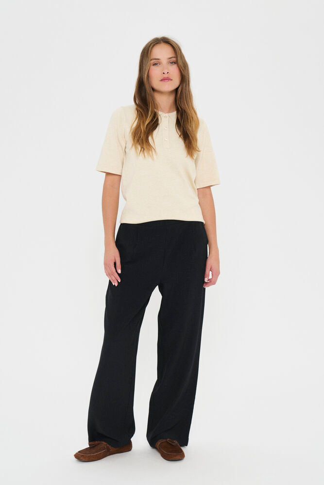 The Merritt Pleated Trouser- Black