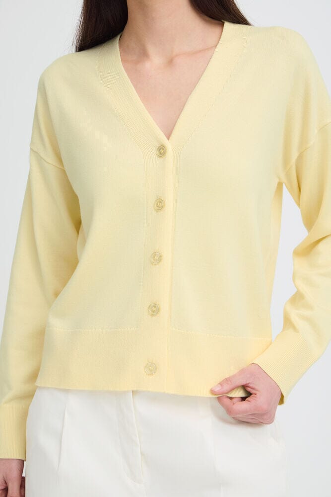layering cardigan spring outfit, cozy lightweight cardigan, butter yellow outfit ideas