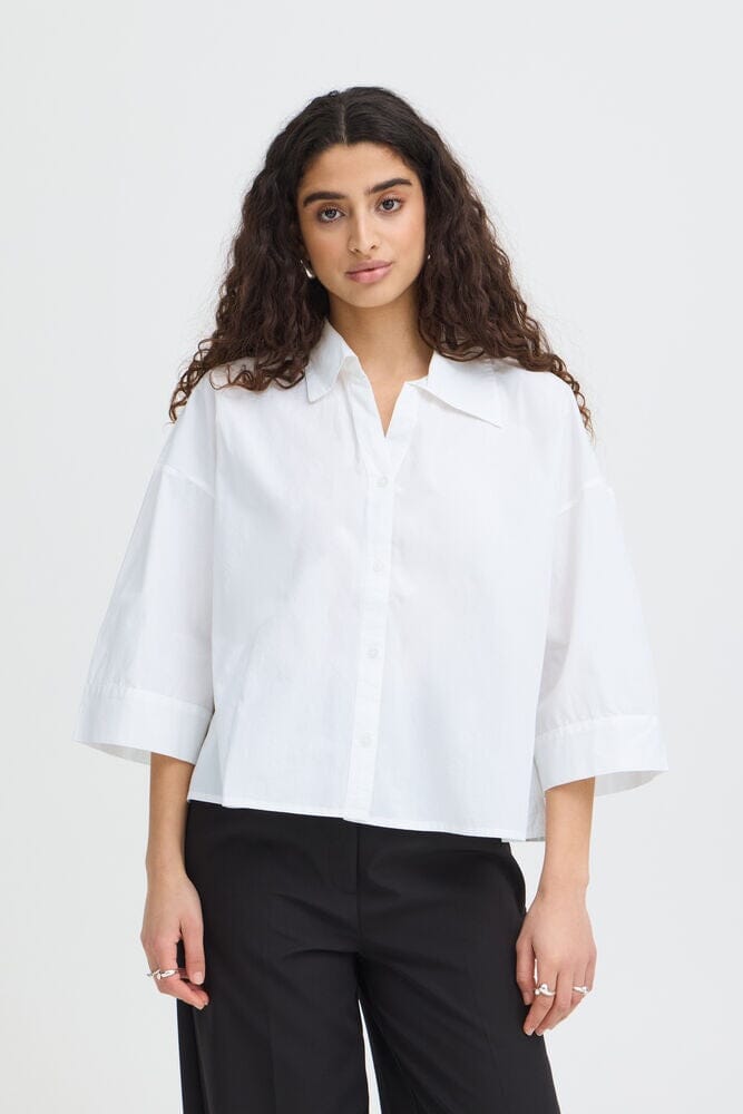 boxy button down shirt women, white oversized shirt women, cropped button down shirt white