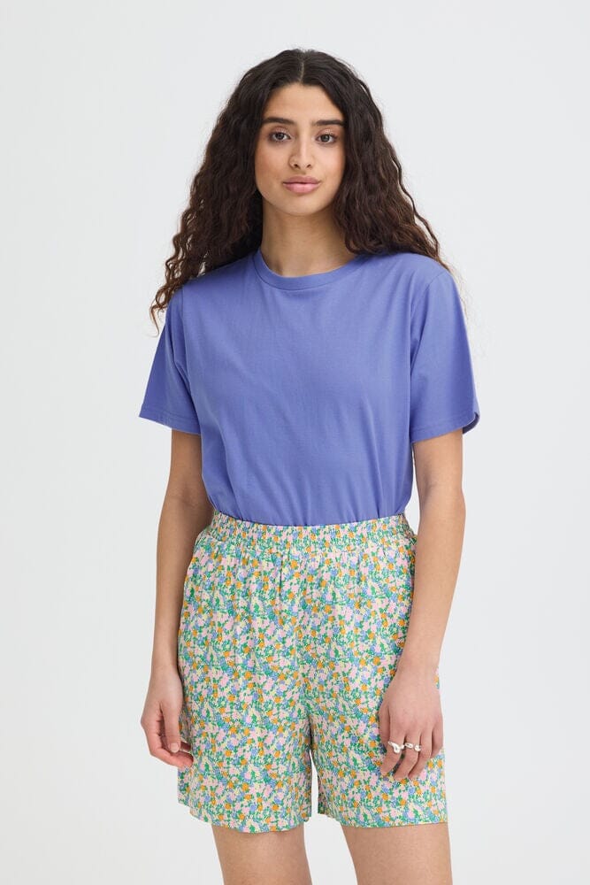 wedgewood blue t shirt, loose fit blue tee women, womens relaxed t shirt blue, soft jersey t shirt women
