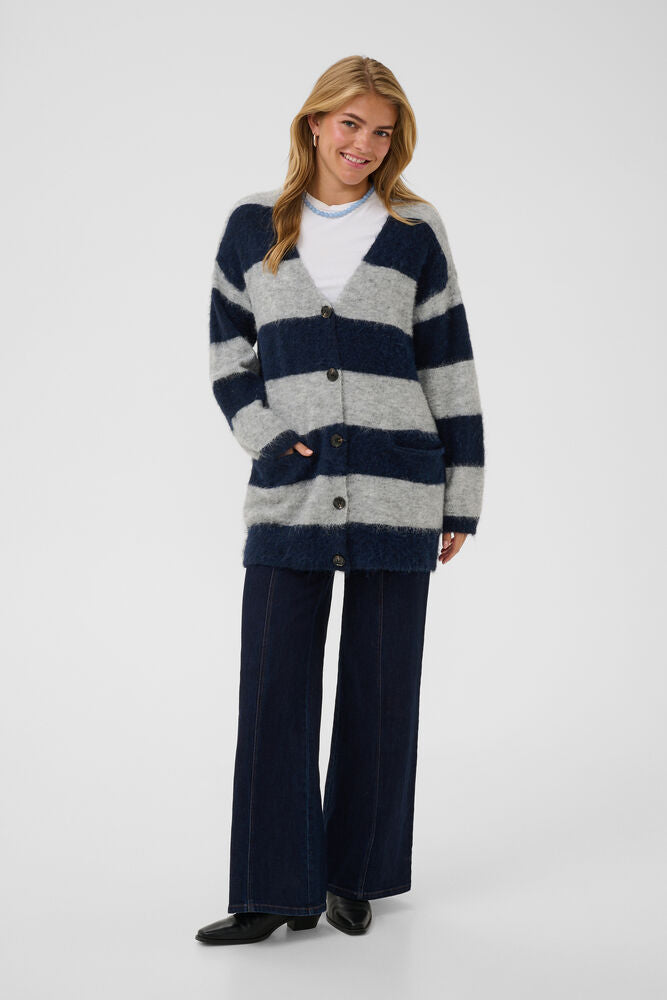 NORA BRUSHED STRIPE CARDIGAN