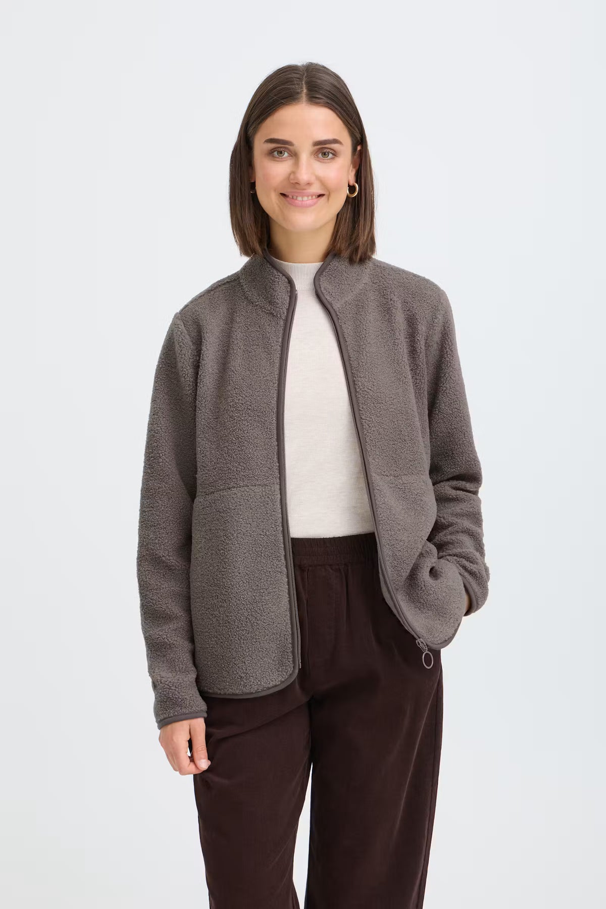 KESWICK SHERPA JACKET- GREY