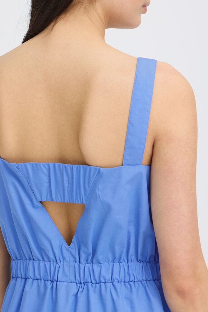 blue dress day to night, women midi dress blue, effortless style blue dress