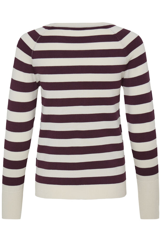 BURGUNDY STRIPE BASIC LONG SLEEVE
