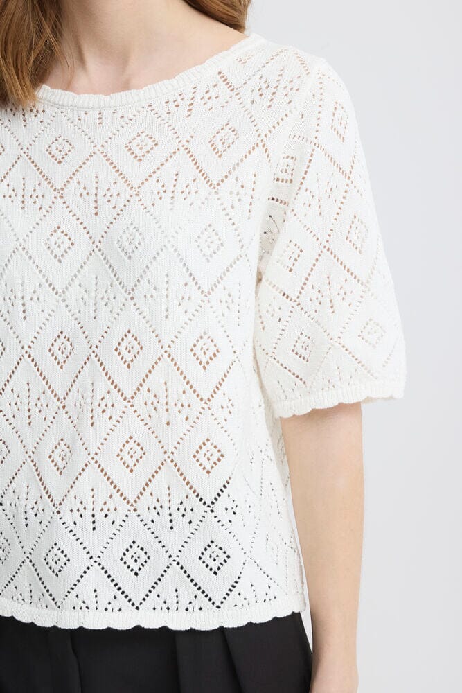 lightweight sweater top women, everyday knit top, minimal knit top, summer layering top, classic cream knit