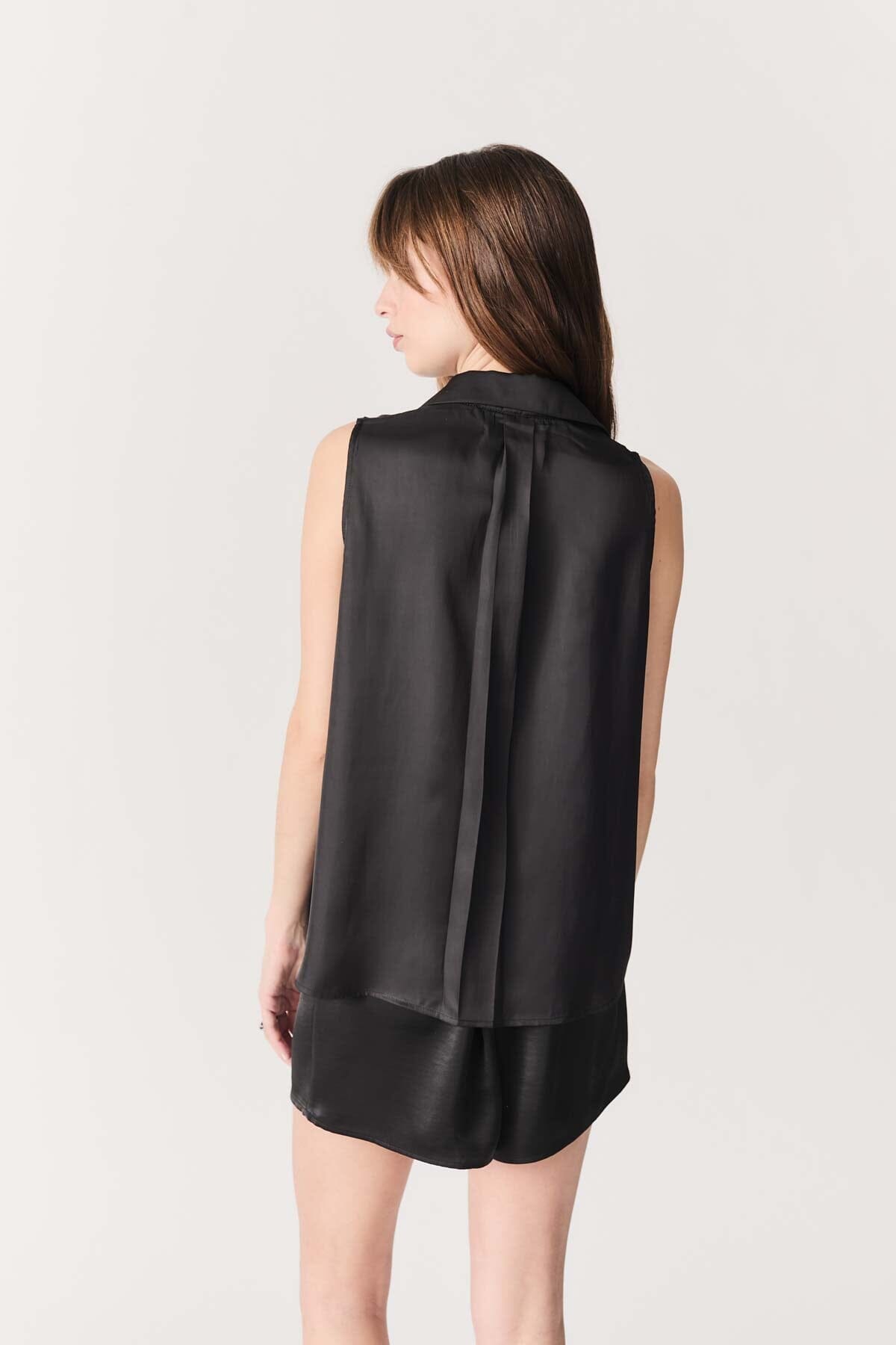 flowy satin shirt