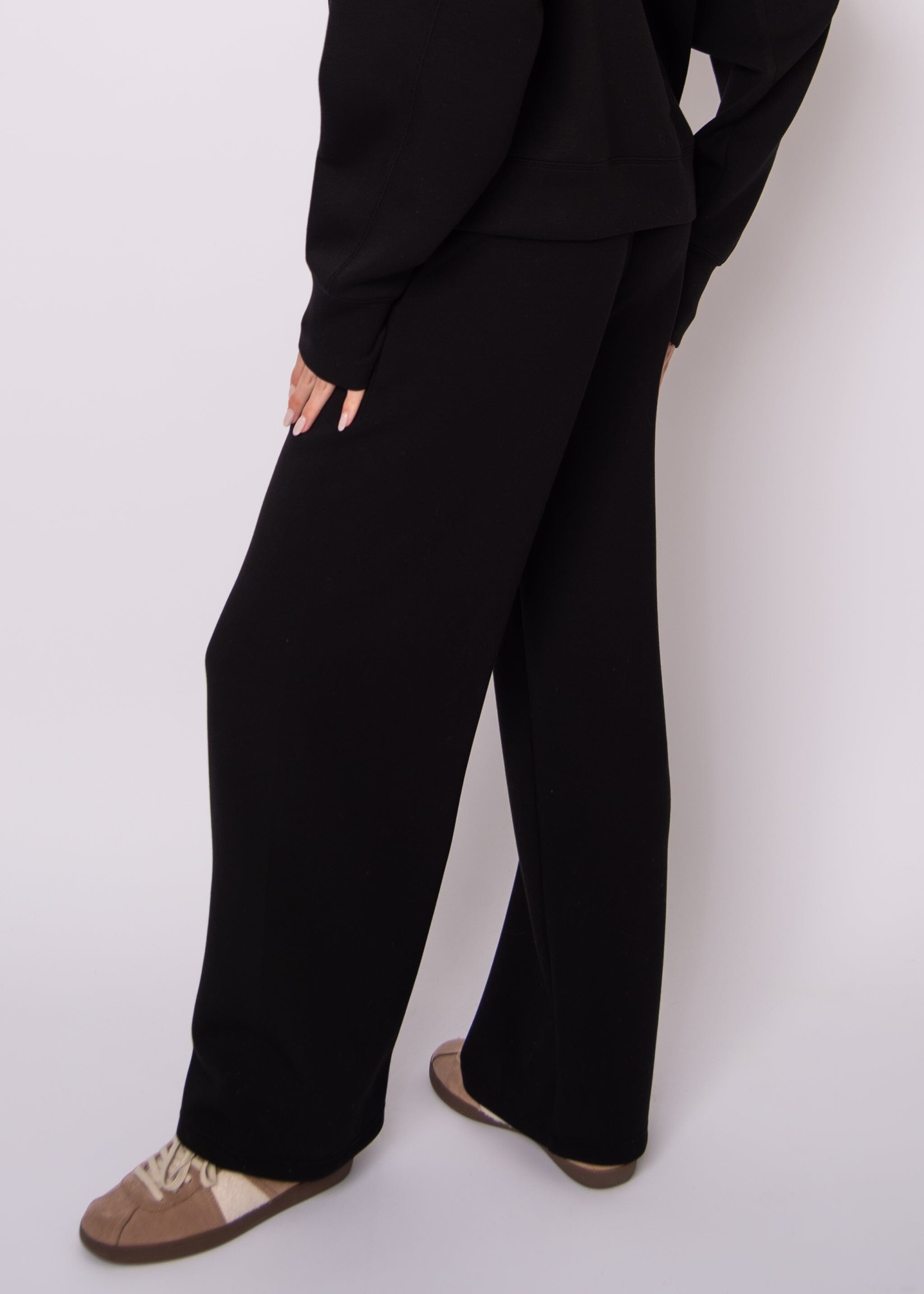 black lounge track pants, women’s black casual pants