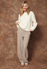 BLAKE STRAIGHT LEG PANTS,  RD STYLE , taupe straight leg trousers, minimal neutral work pants