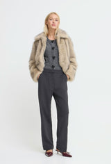 soft fur short jacket, women’s faux fur outerwear