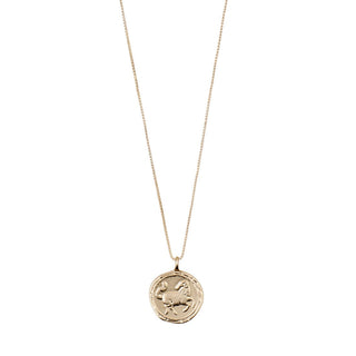 ARIES. The first sign of the zodiac. This necklace takes you on a journey all the way up to the stars with its stunning double-sided pendant that has a velvety, satin finish.