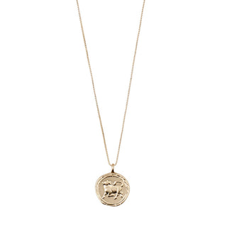 TAURUS. The second sign of the zodiac. This necklace takes you on a journey all the way up to the stars with its stunning double-sided pendant that has a velvety, satin finish.