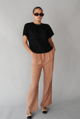 TAUPE LINEN TROUSER