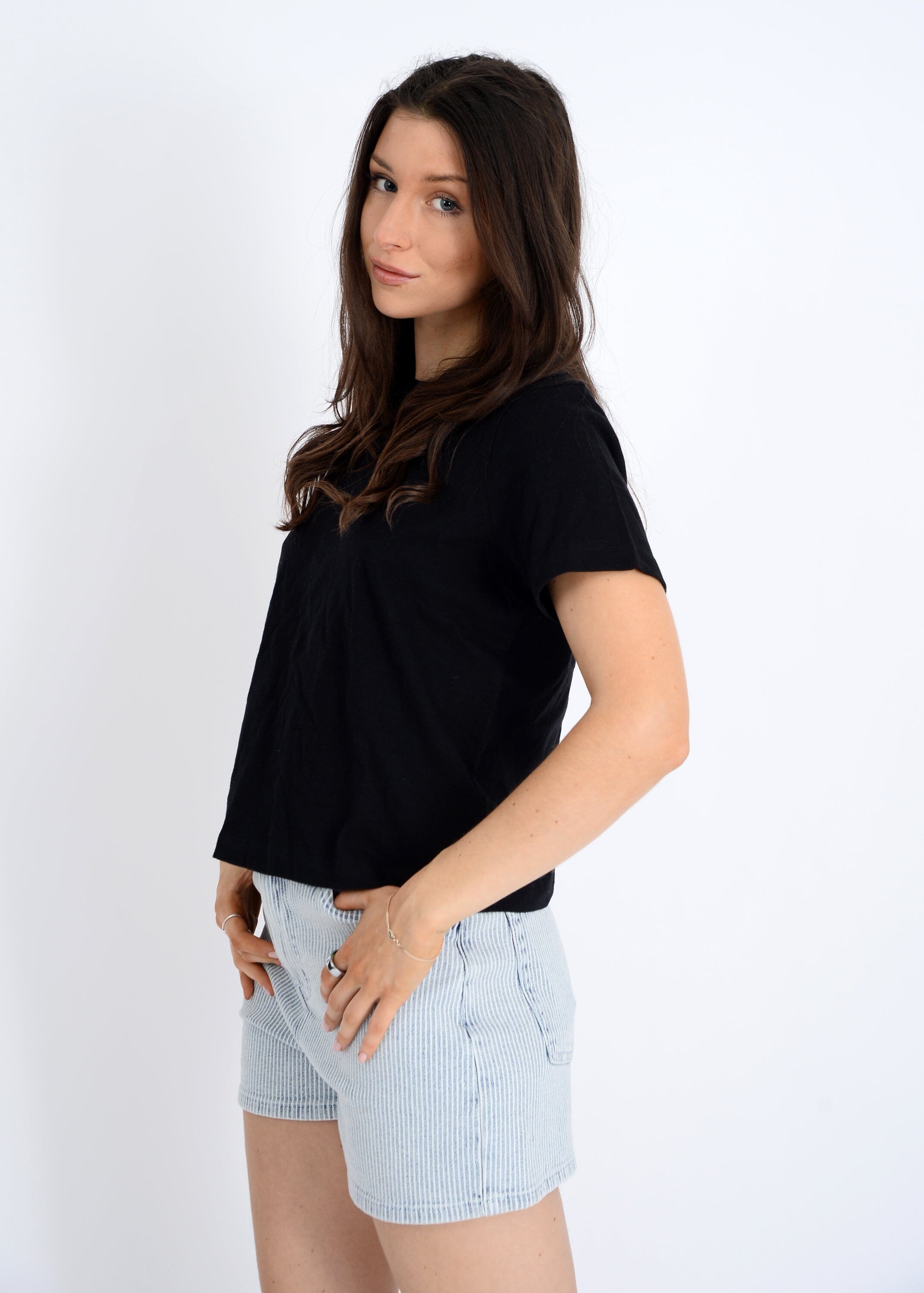 CRYSTA CREW NECK (BLACK) Top RD STYLE 