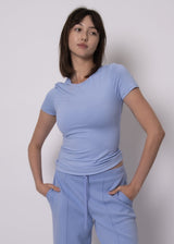 SECOND SKIN SHORT SLEEVE TOP (BLUE)