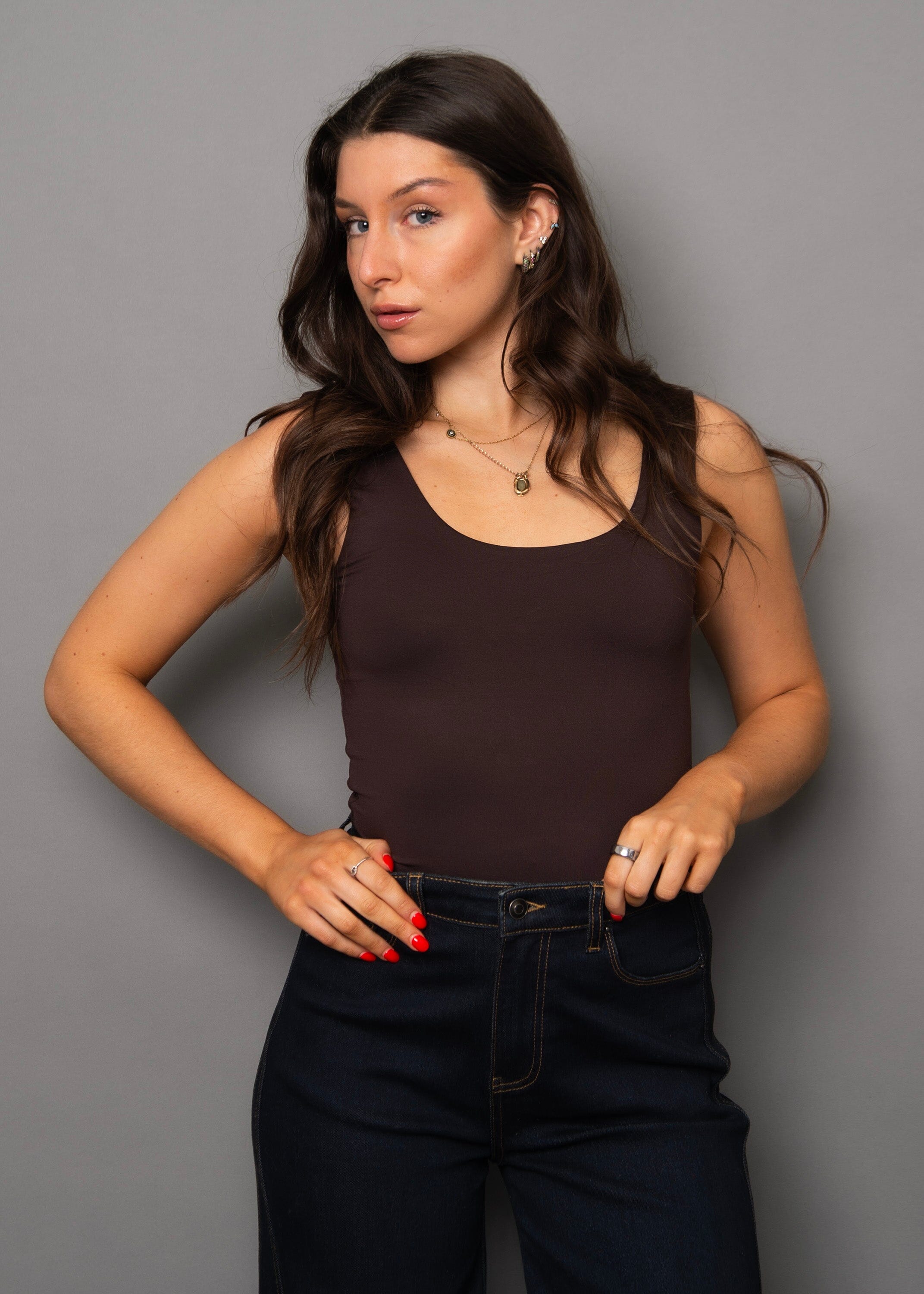 TANITH BROWN SMOOTHING TANK Top, SECOND SKIN 