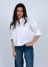 KERWIN CROP SHIRT (WHITE) Top RD STYLE 