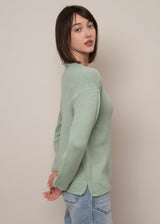 minimal neutral outfit knit, cozy lightweight sweater women, classic crew neck knit top
