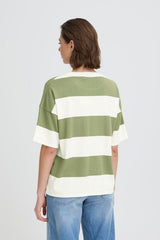 modern striped top
