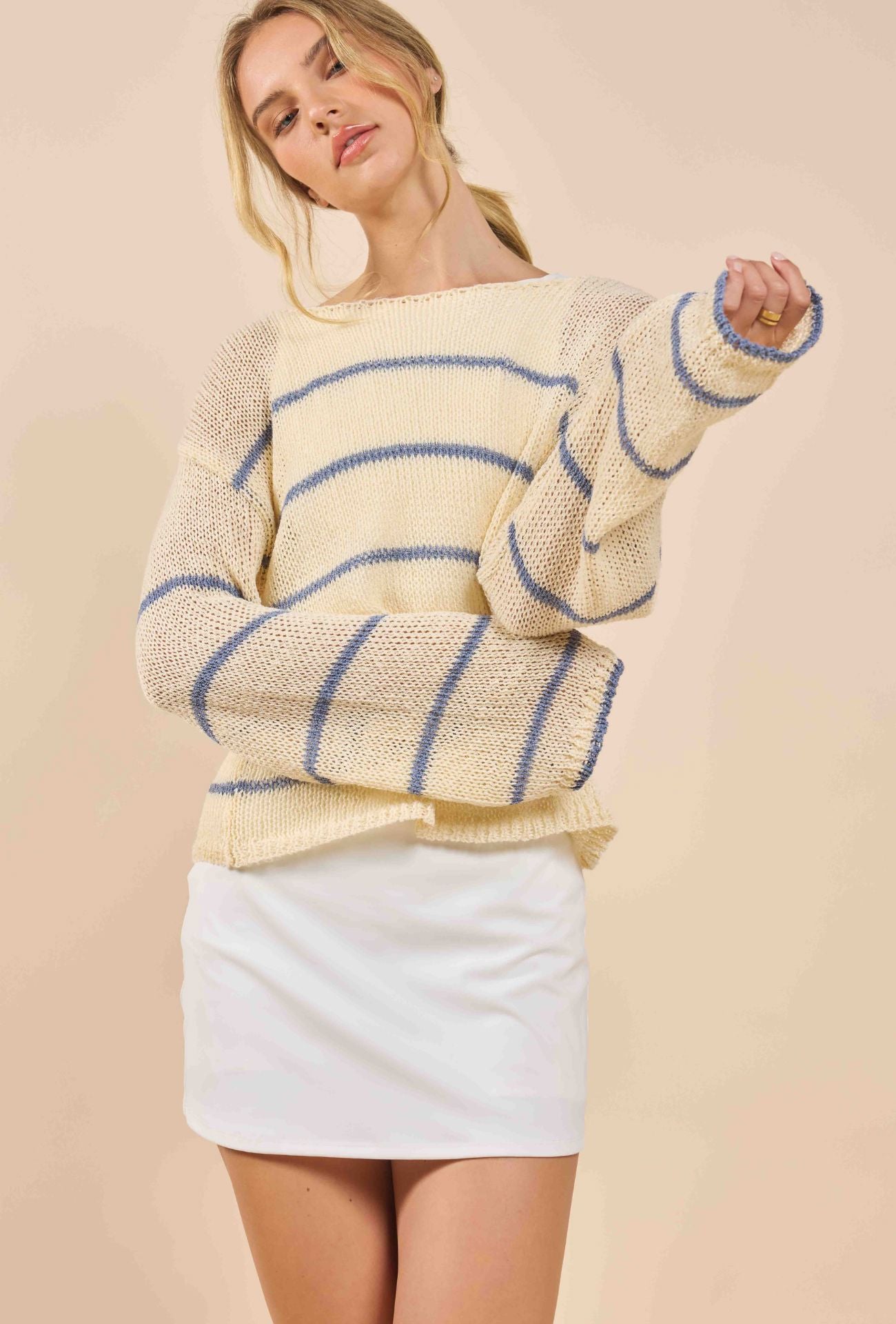 TAYLOR STRIPED KNIT SWEATER Sweater SADIE AND SAGE 
