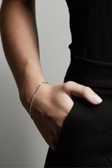 fine chain jewelry, modern silver bracelet