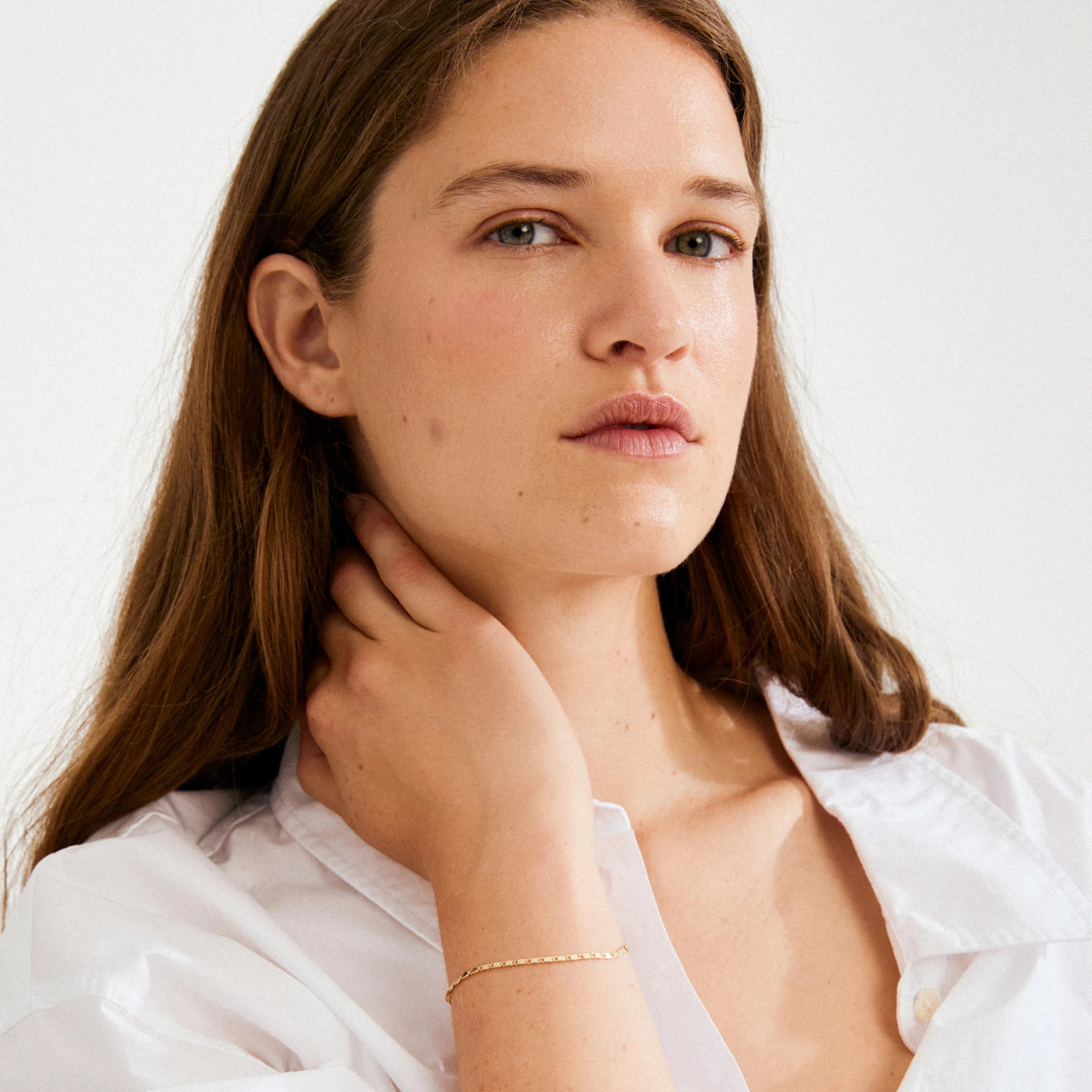 modern gold bracelet, fine chain jewelry